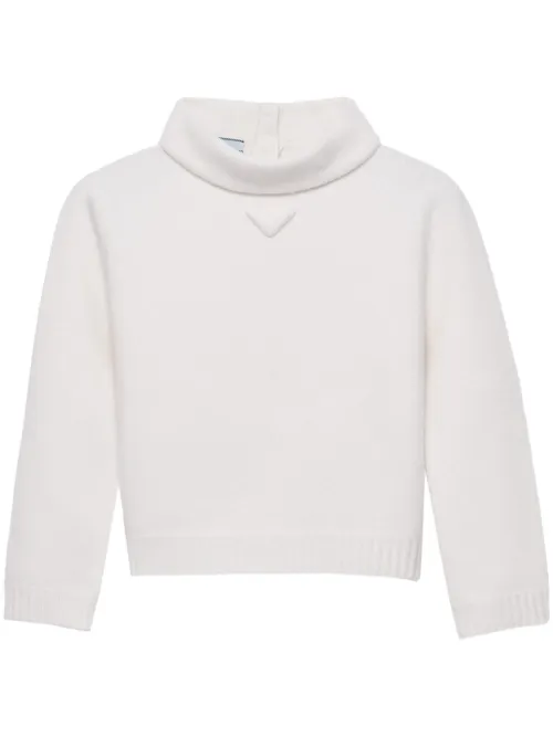 Prada pull à logo embossé - Blanc - Prada - Modalova