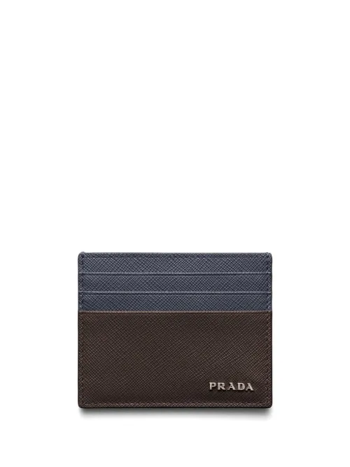 Prada porte-cartes en cuir - Marron - Prada - Modalova