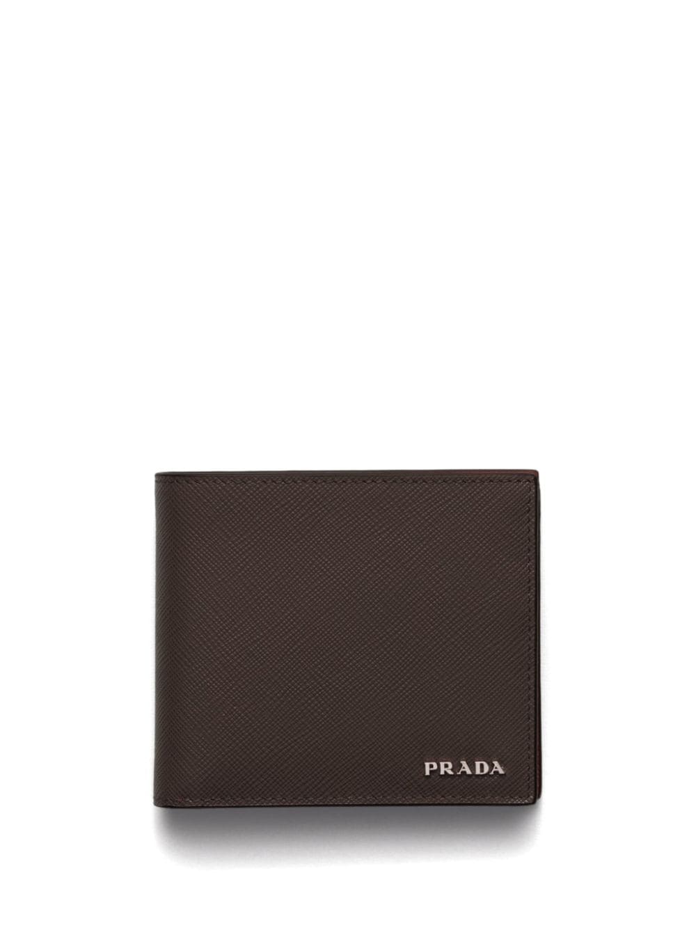 Prada Leather Wallet In Braun