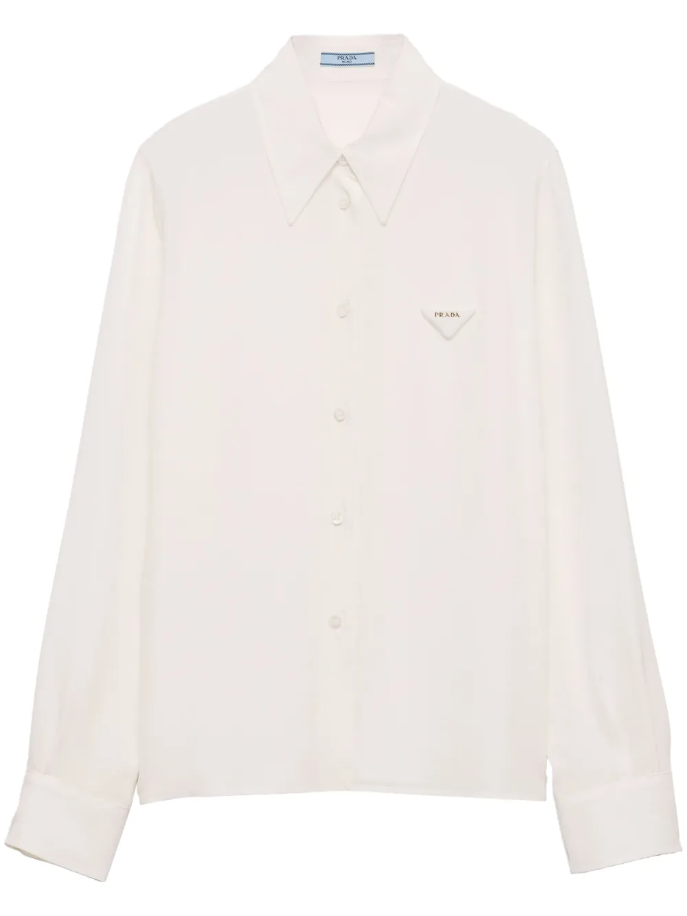 Prada Blouse van crêpe de chine F0304 Neutral