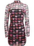 Fleur Du Mal Heartbreaker ruched mini dress - Black