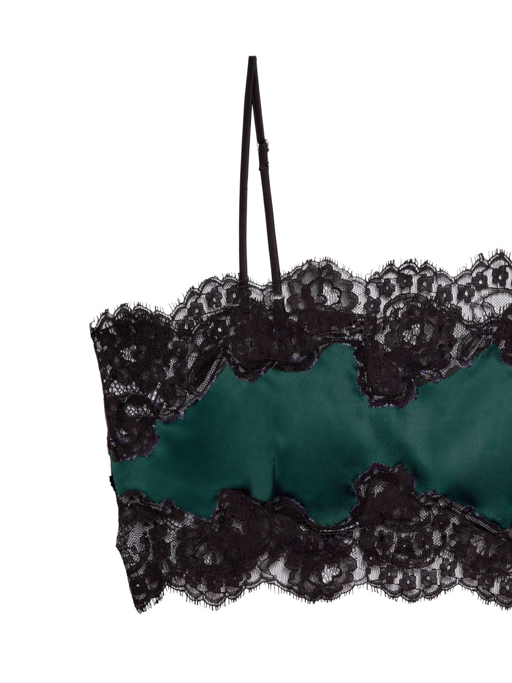 Fleur Du Mal lace-trim top - Groen