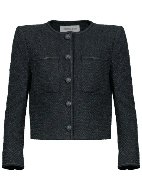 Veronica Beard structured-shoulder tweed jacket