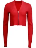 Fleur Du Mal Bustier cardigan - Red