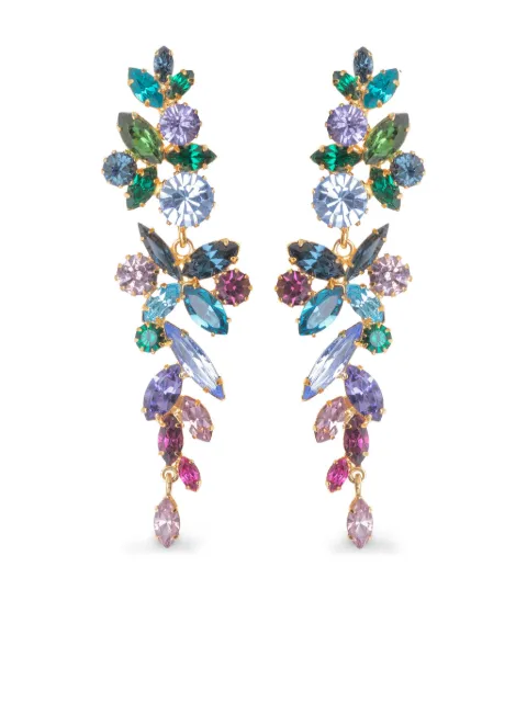 Orecchini A Clip Donna Con Topazio Blu – Ovali Placcati Platano – Regalo Elegante