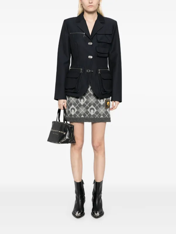 ミニスカート Marine Serre Mini Moon Diamant Skirt Marine Serre Crescent Moon Print Midi Skirt | Blue | FARFETCH
