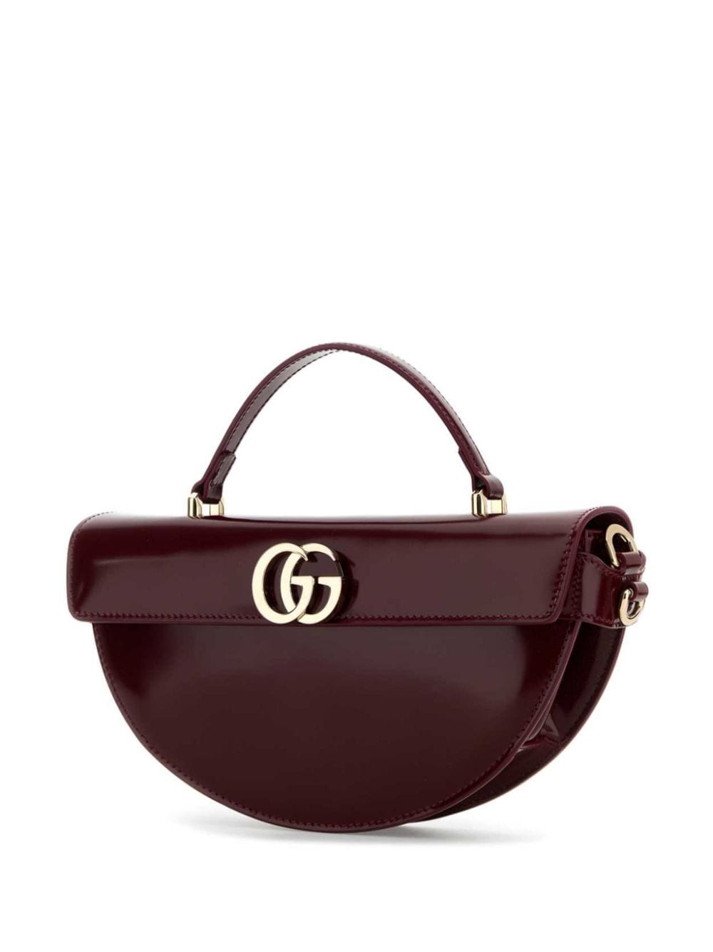 Shop Gucci Half Moon Tote Bag In Red