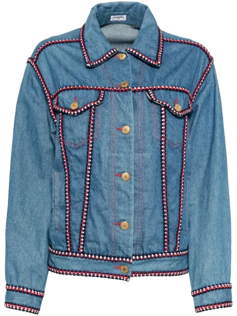 CHANEL Pre-Owned 1993 Single Breasted Denim Jacket