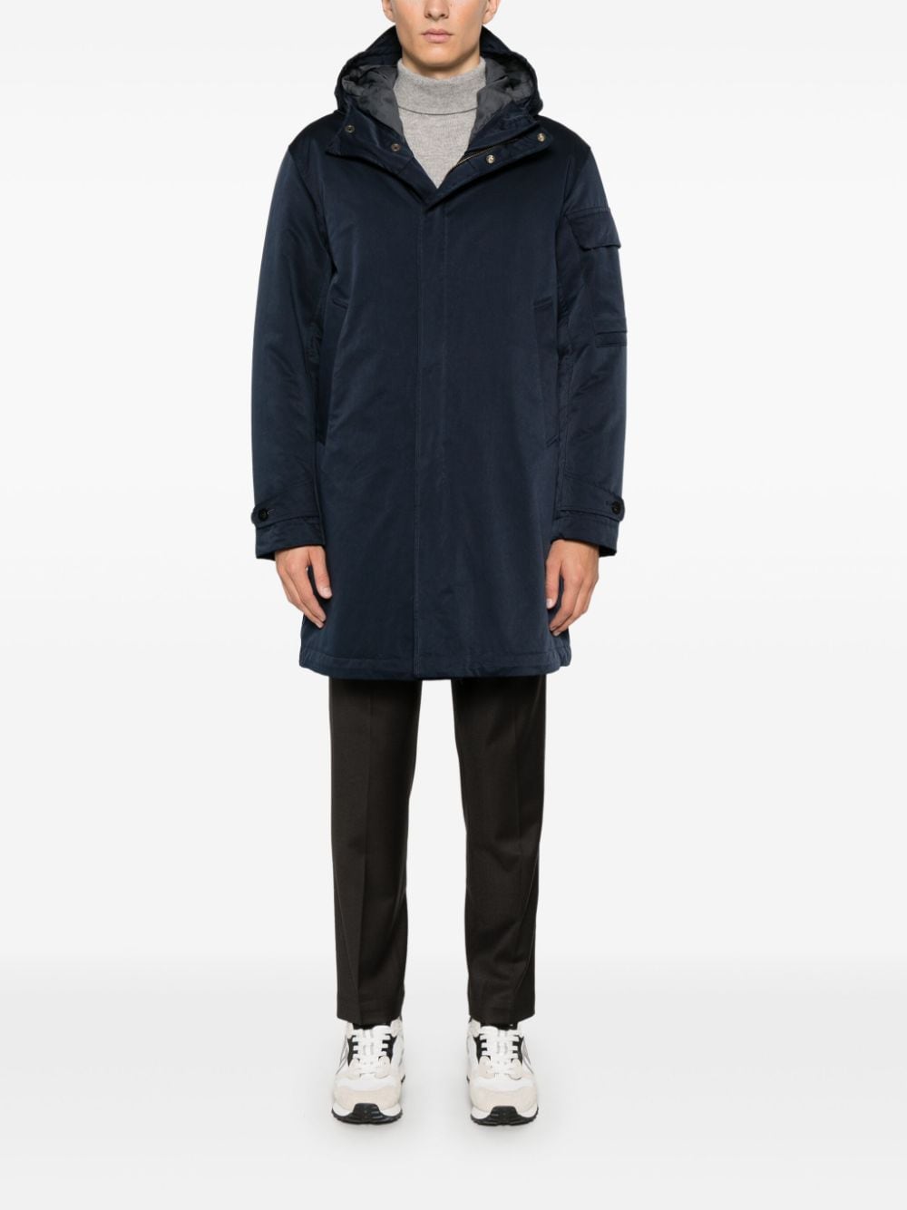 Shop Ten C Rainstorm Parka In Blue