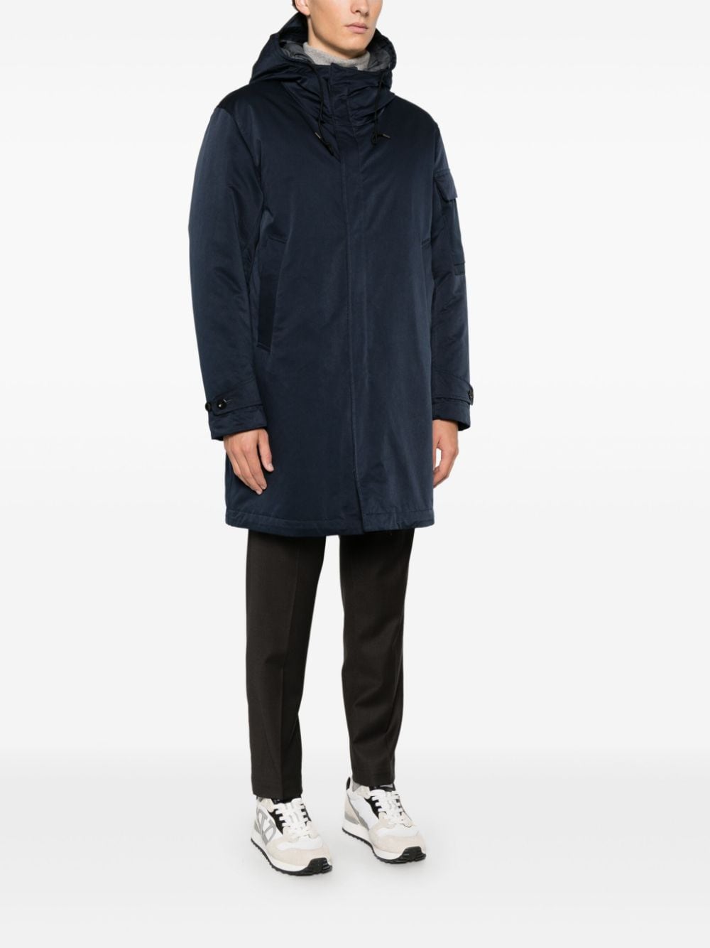 Shop Ten C Rainstorm Parka In Blue