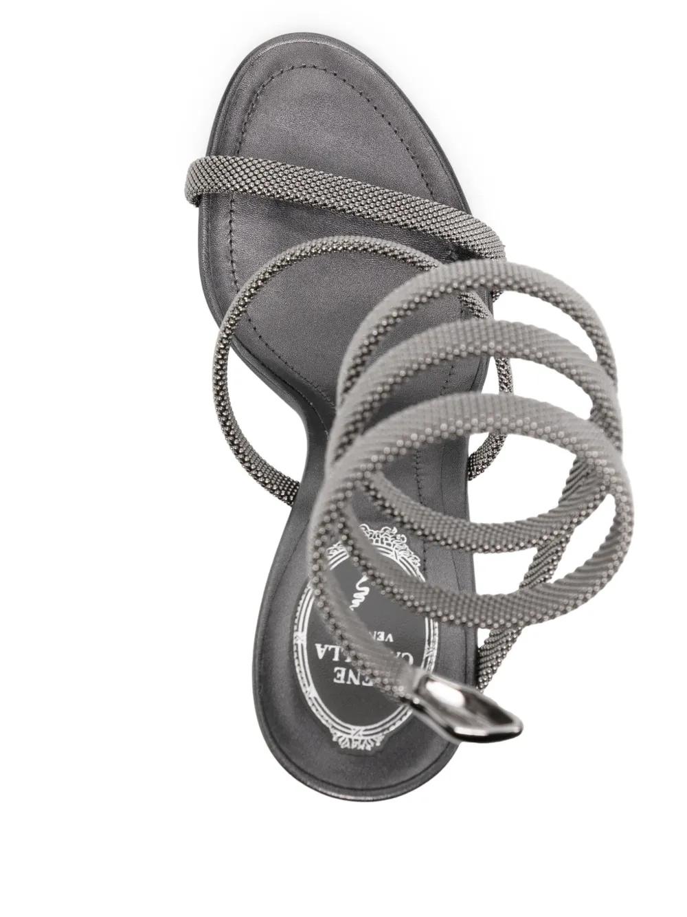 René Caovilla round toe sandals Silver