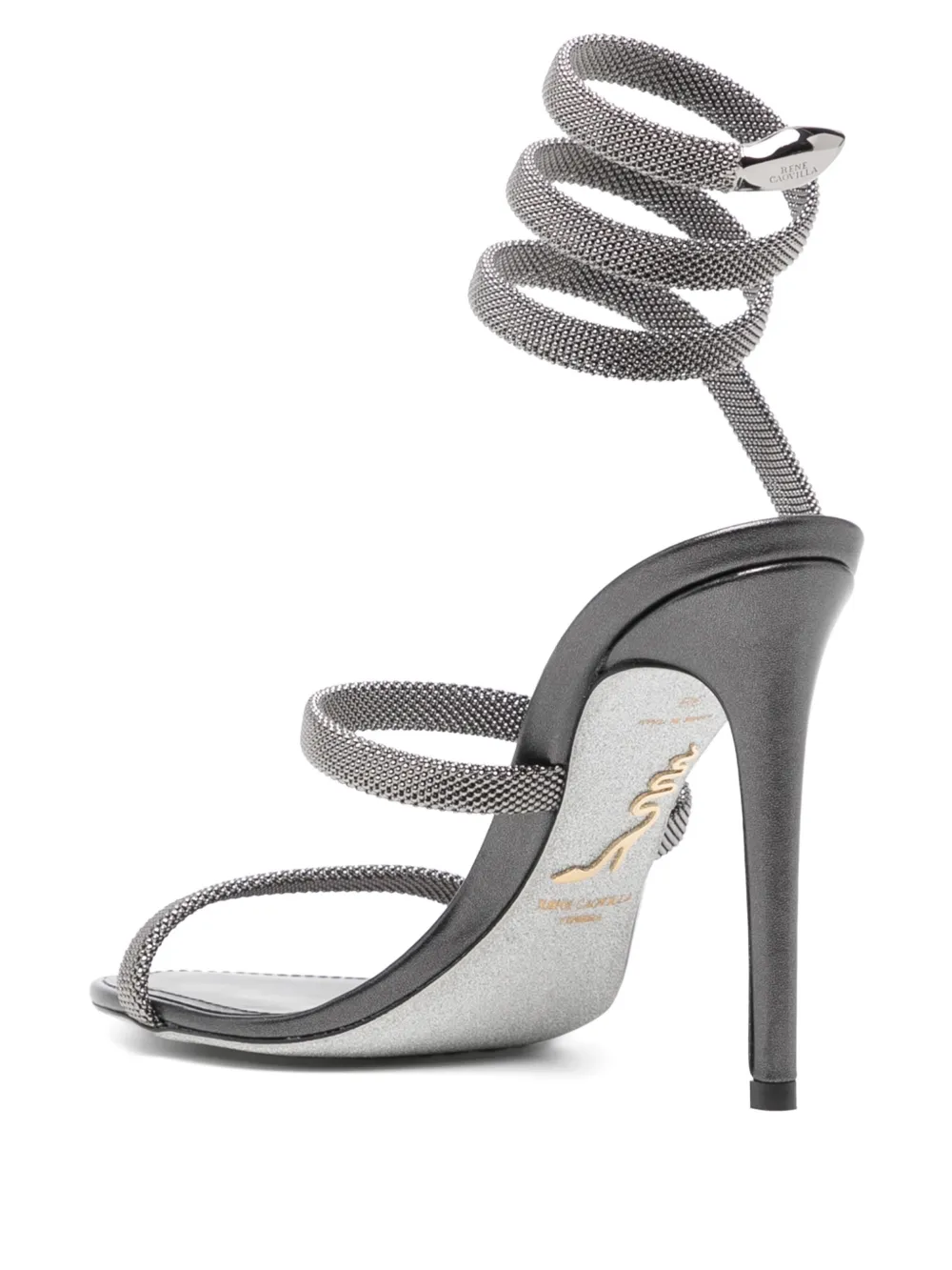 René Caovilla round toe sandals Silver