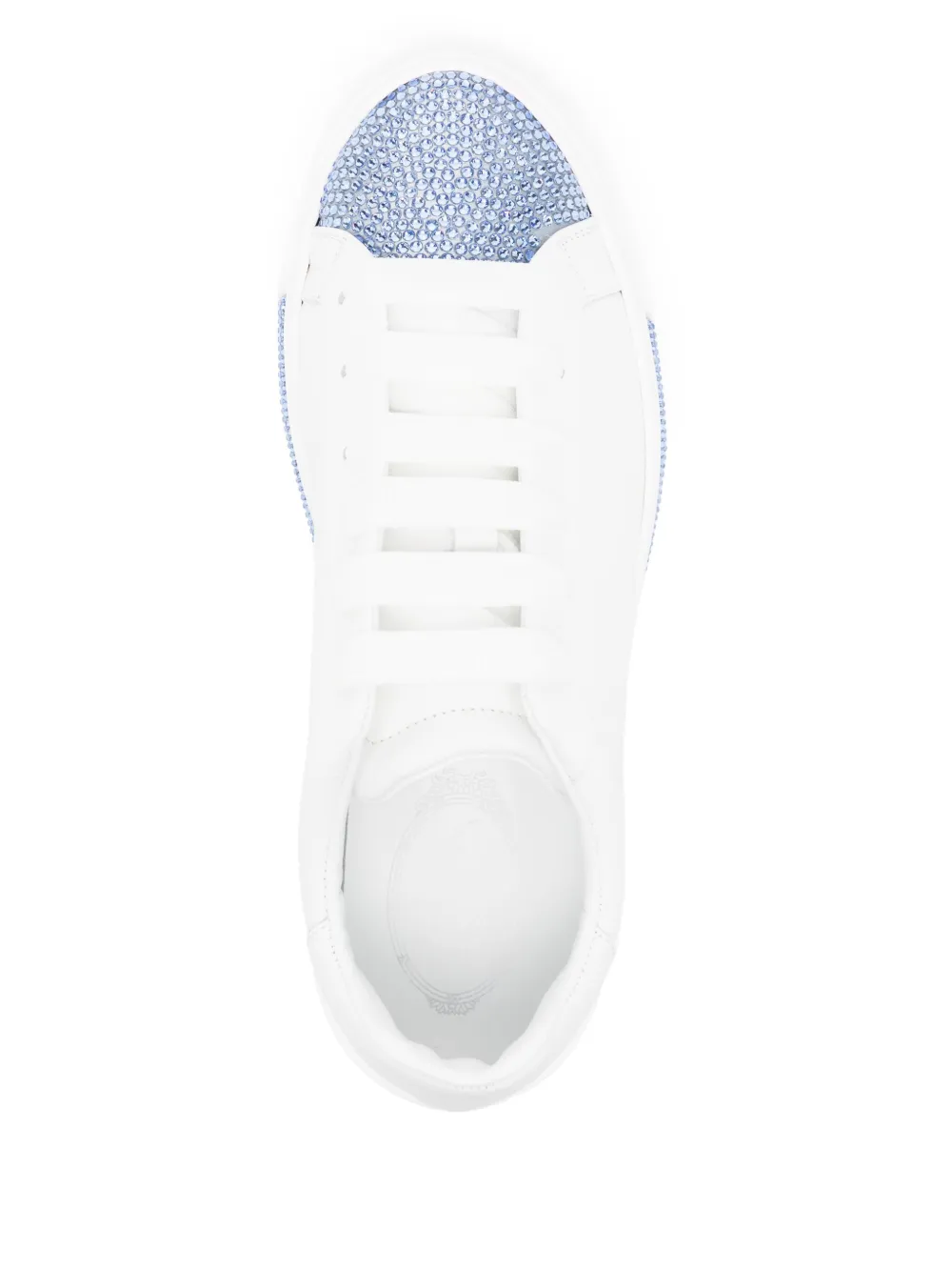 René Caovilla crystal-embellished sneakers White