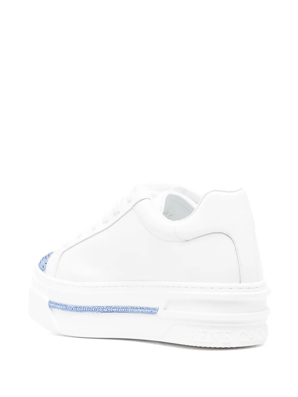 René Caovilla crystal-embellished sneakers White