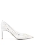 René Caovilla pointed toe pumps - White