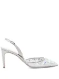 René Caovilla crystal embellishment pumps - Grey