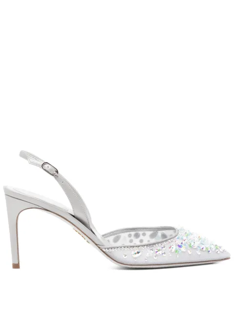 René Caovilla crystal embellishment pumps