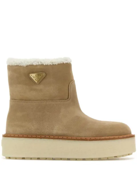 Prada ankelboots i mocka