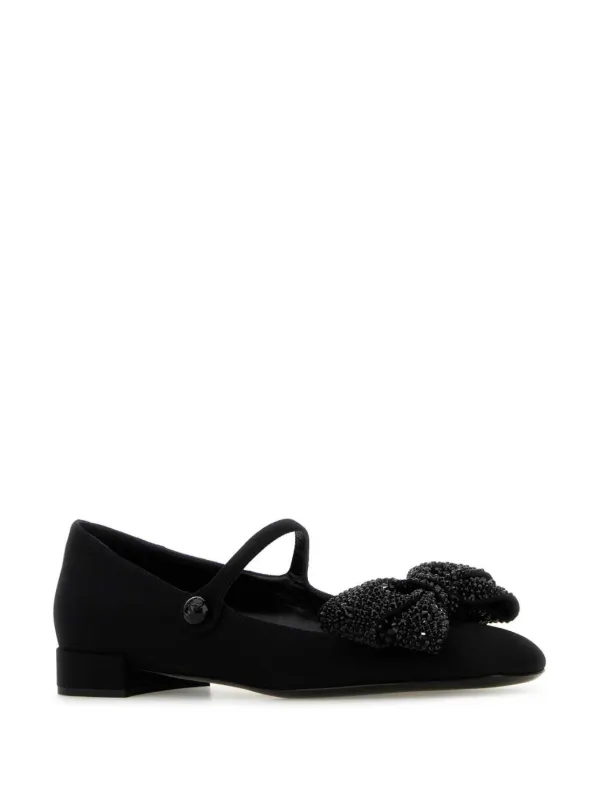 Valentino ブラック ロッカーメリージェーンフラットシューズ 38