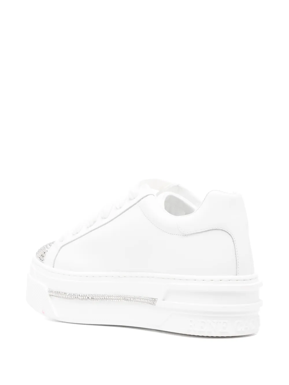 René Caovilla lace-up fastening trainers White