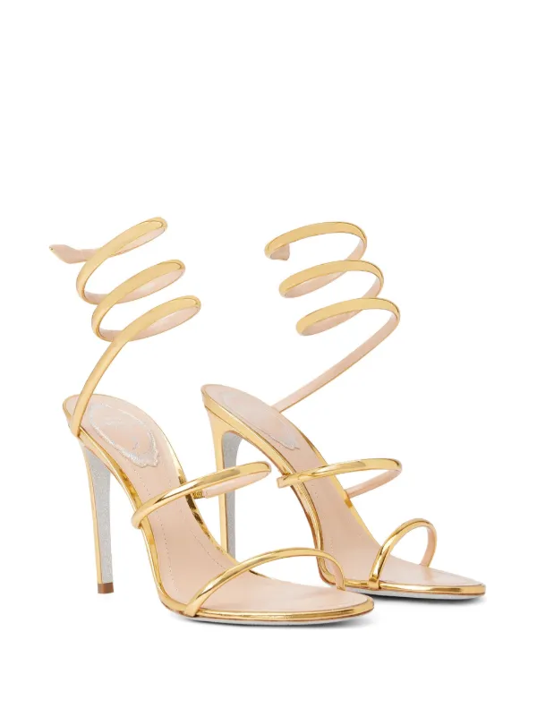 René Caovilla Sandália Cleo | Dourado | FARFETCH BR