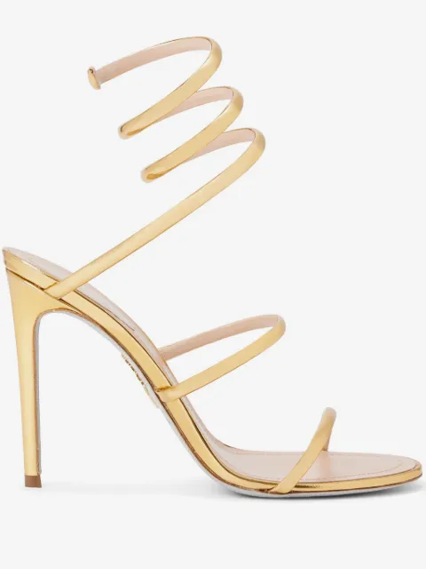 René Caovilla Cleo gold sandals