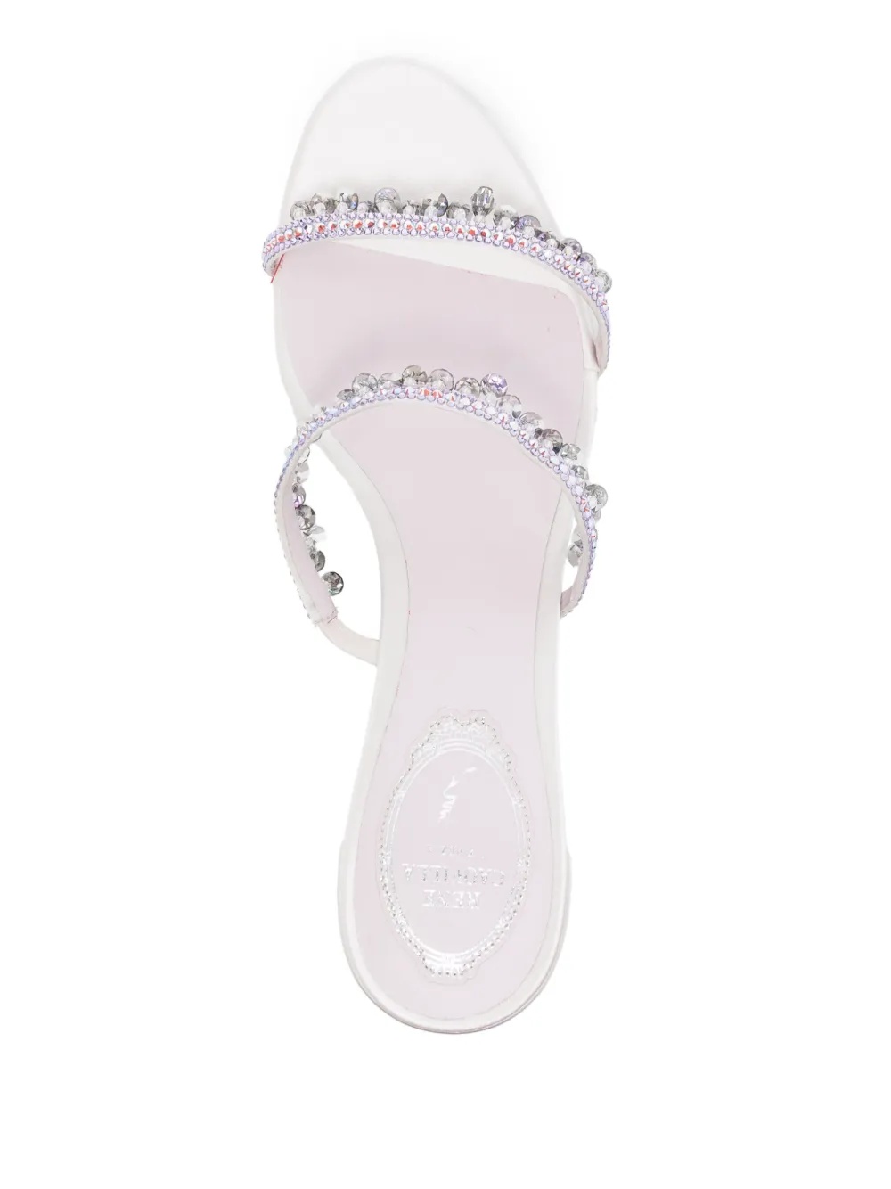 René Caovilla crystal embellishment sandals Purple