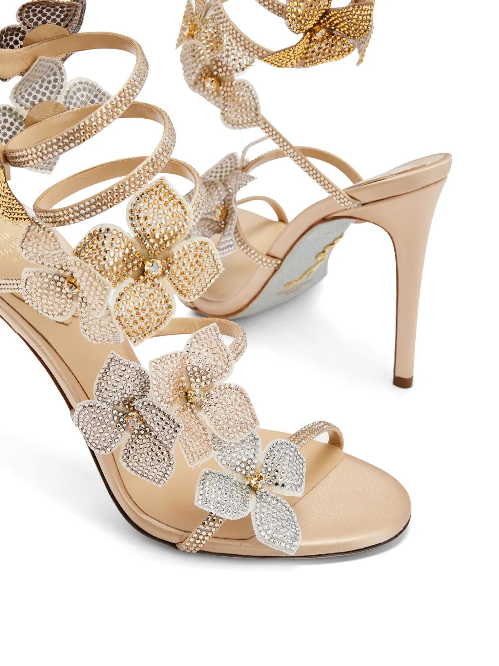 René Caovilla 105mm Floriane sandals Neutrals