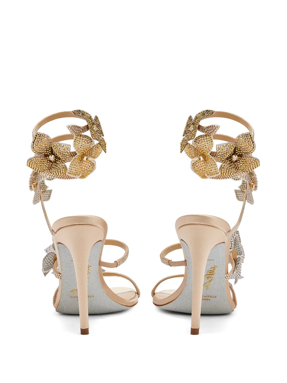 René Caovilla 105mm Floriane sandals Neutrals