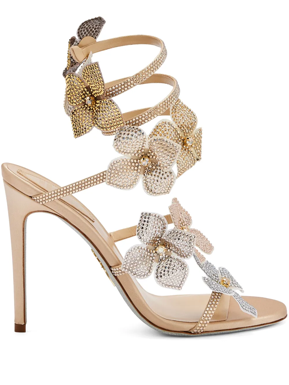 René Caovilla 105mm Floriane sandals Neutrals