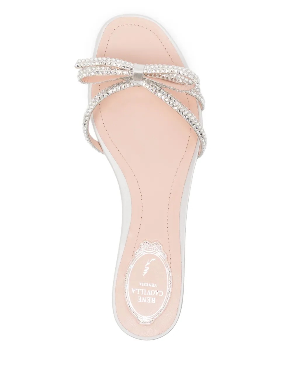 René Caovilla crystal embellishment sandals Grey