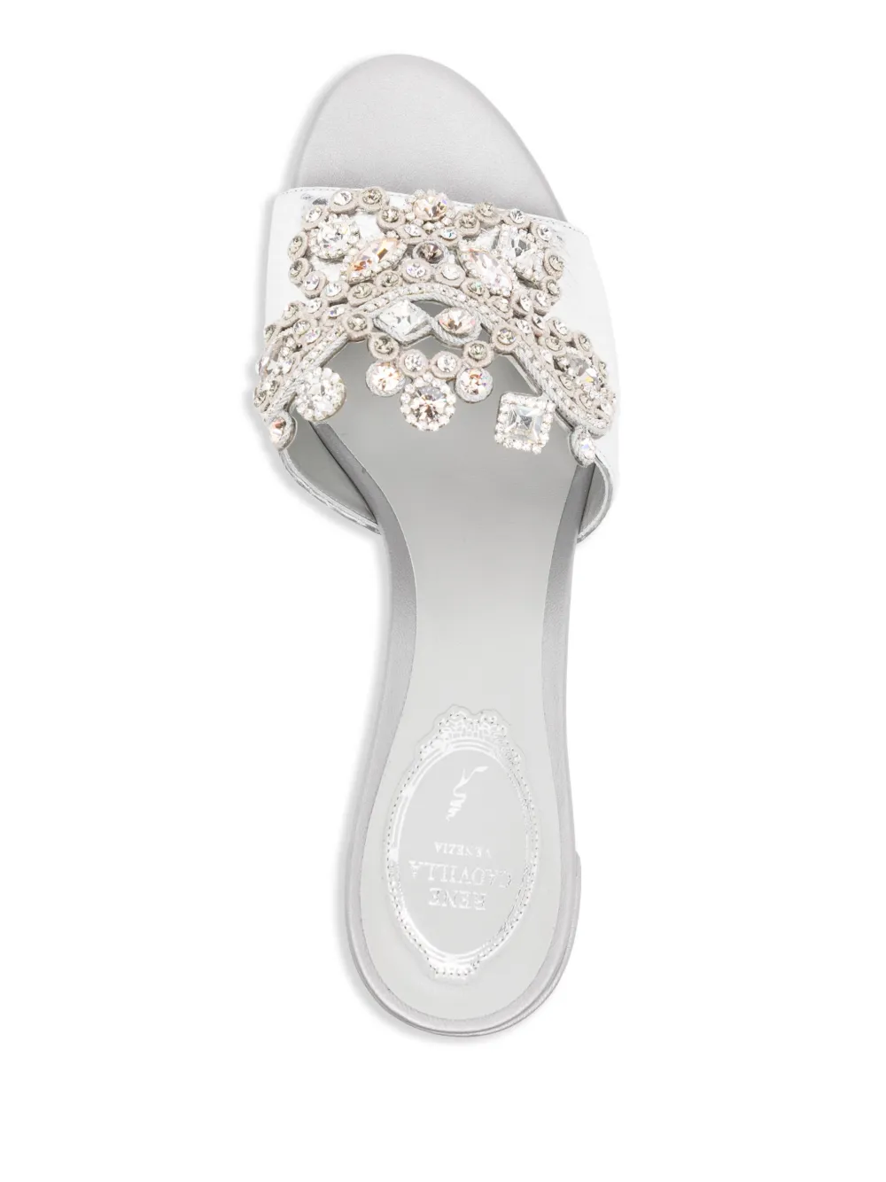 René Caovilla crystal embellishment sandals Silver