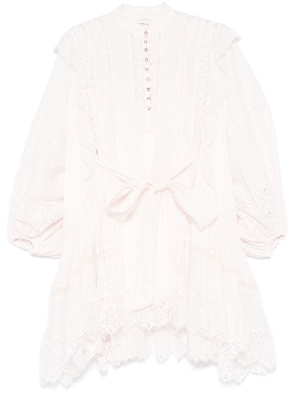 Crush Lace Billow mini dress