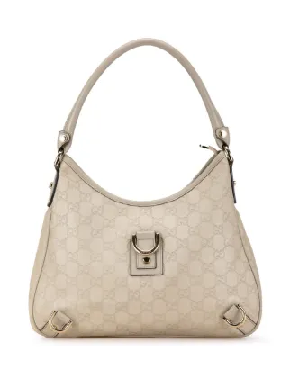 Gucci Pre Owned 2000 2015 Guccissima Abbey D Ring Shoulder Bag White FARFETCH PH