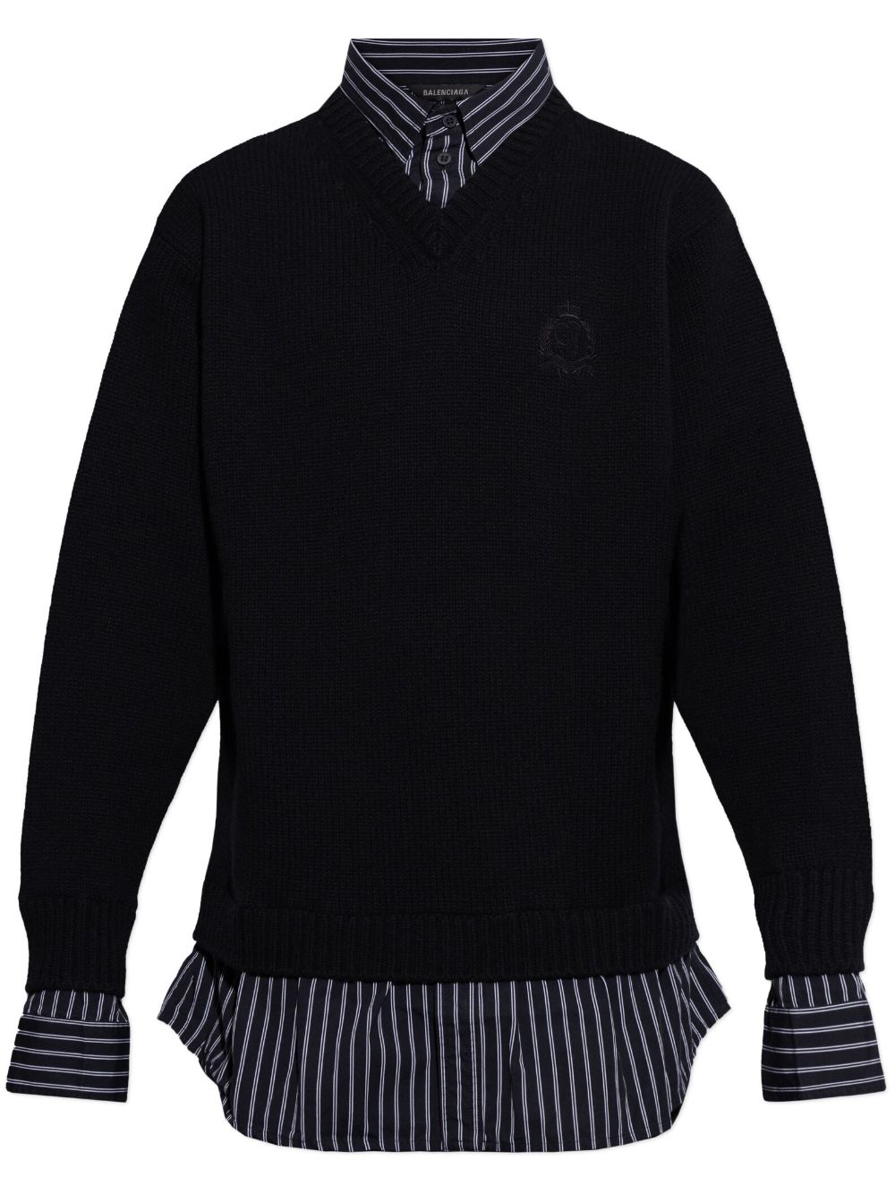 Balenciaga black and white sweater best sale