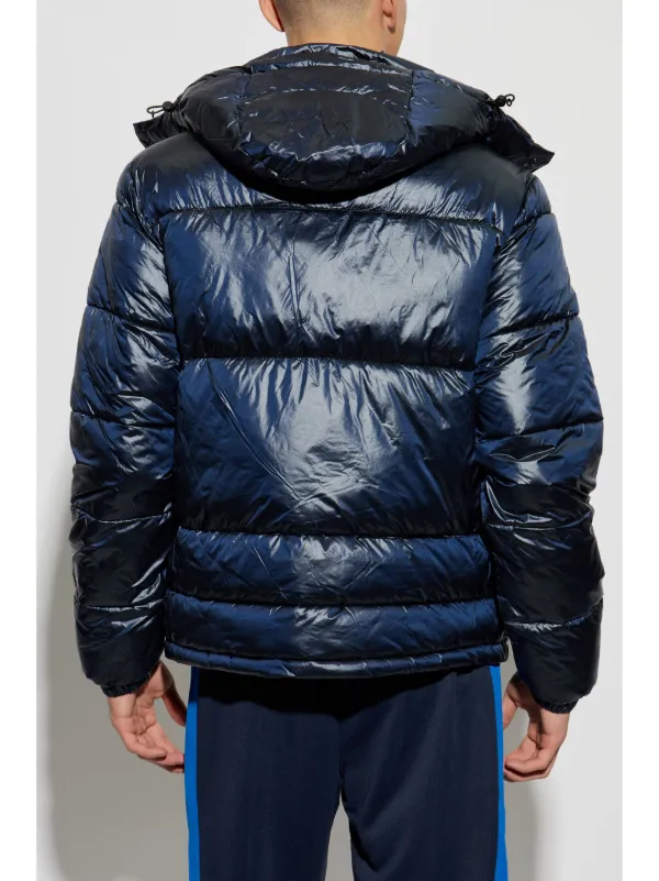 Ea7 Emporio Armani logo-patch Puffer Jacket | Blue | FARFETCH