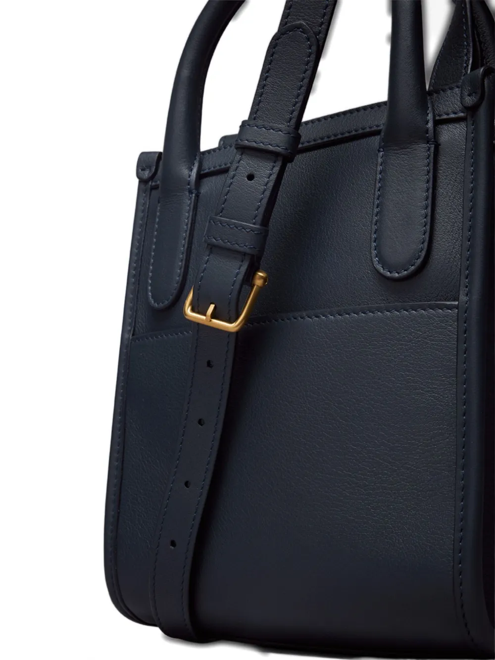 Thom Browne Four-bar Stripe Tote Bag In Blue