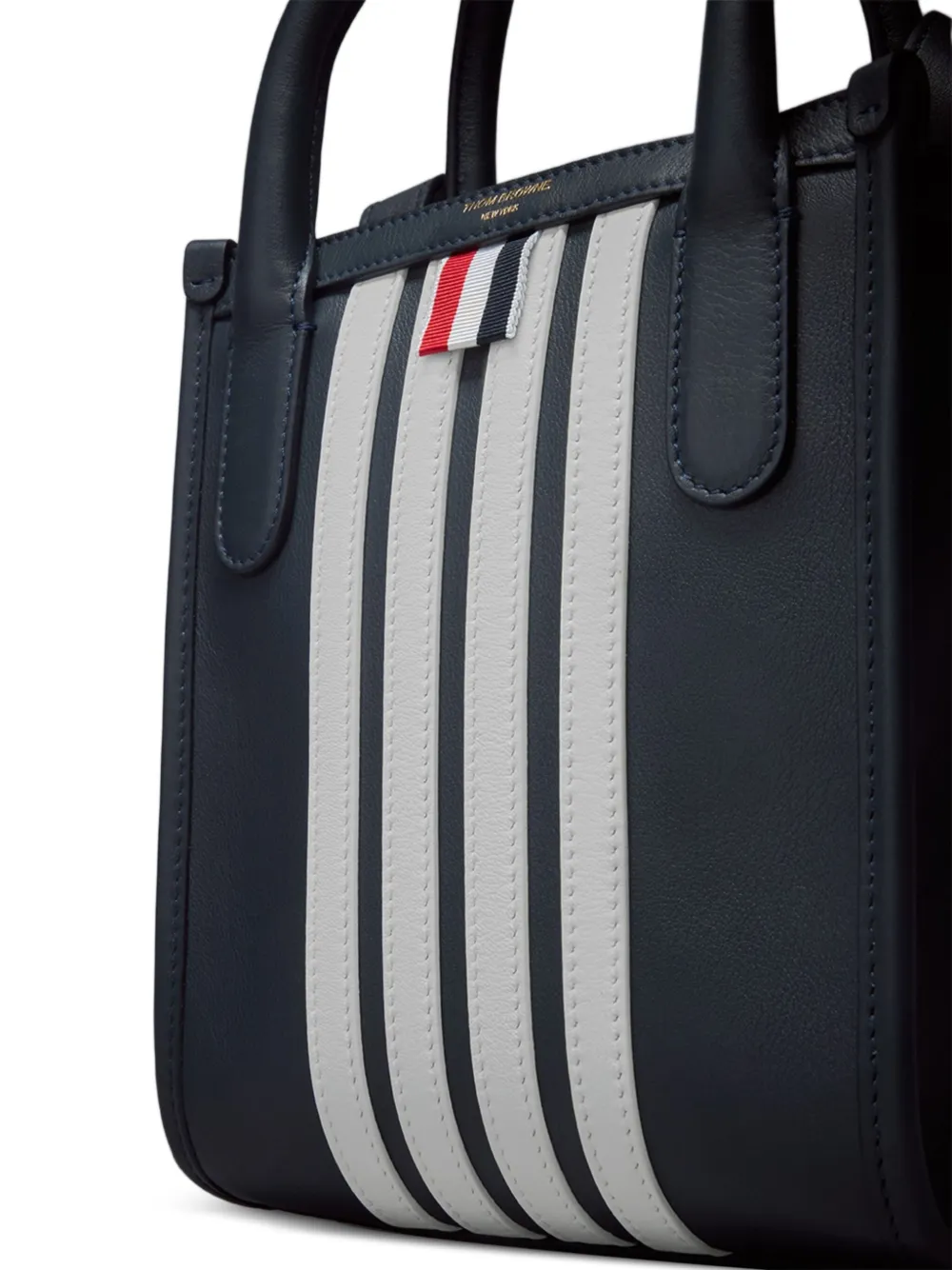 Thom Browne Shopper met strepen Blauw