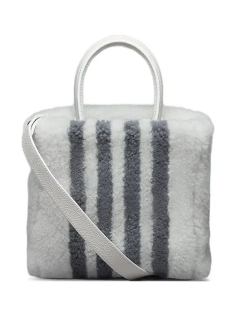 Thom Browne shearling stripe tote bag