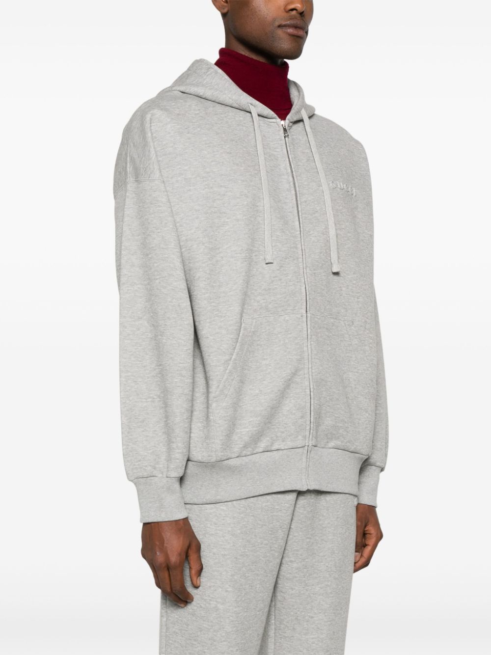 Gucci Hoodie met logo-reliëf Grijs