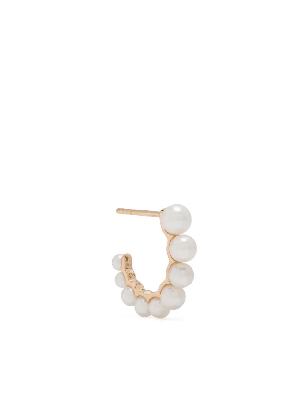 Sophie Bille Brahe Petit Boucle de Perle ピアス 14Kイエローゴールド - ホワイト Sophie Bille Brahe Petit Boucle de Perle ピアス 14Kイエローゴールド - ホワイト