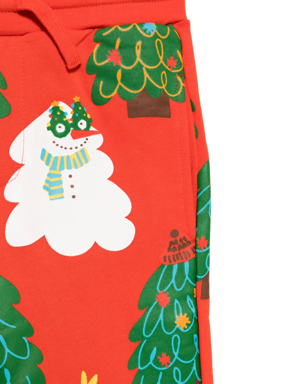 Stella McCartney Kids Joggingbroek met kerstboom patroon Rood