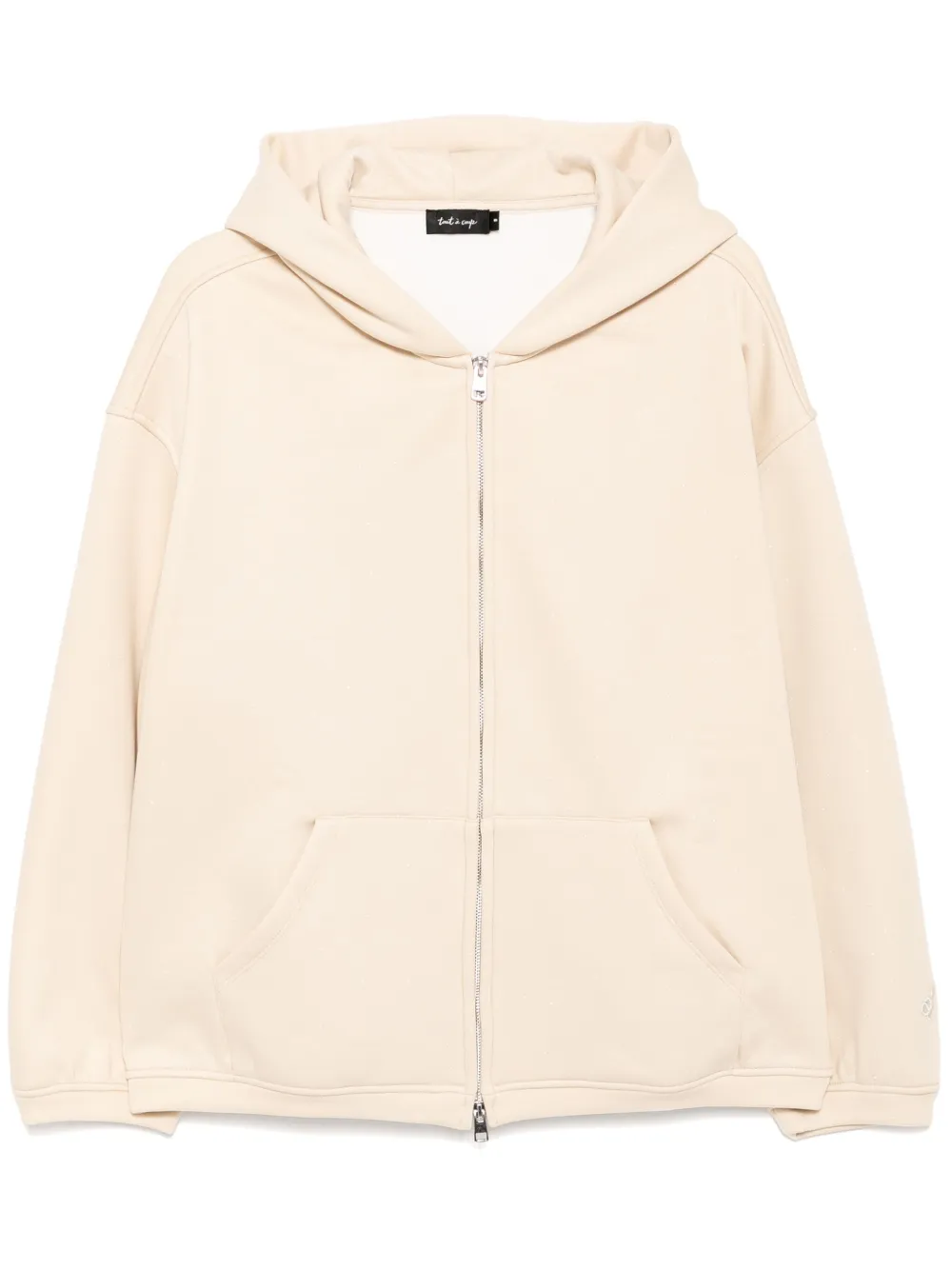 Tout a coup Hoodie met rits Beige