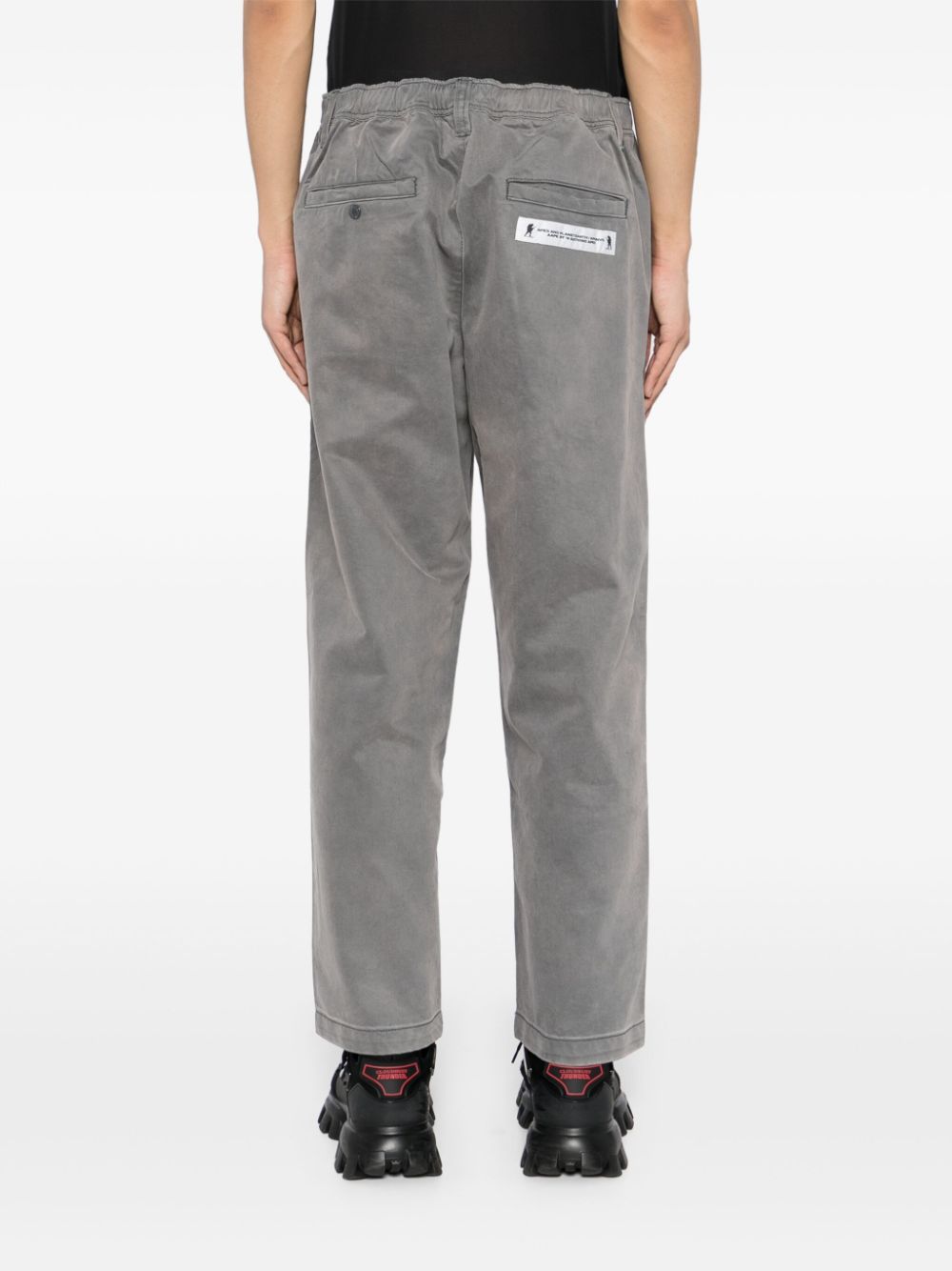 Shop Aape By A Bathing Ape Straight-leg Trousers In Grey