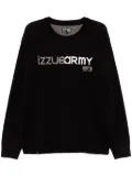 izzue logo-jacquard jumper - Black