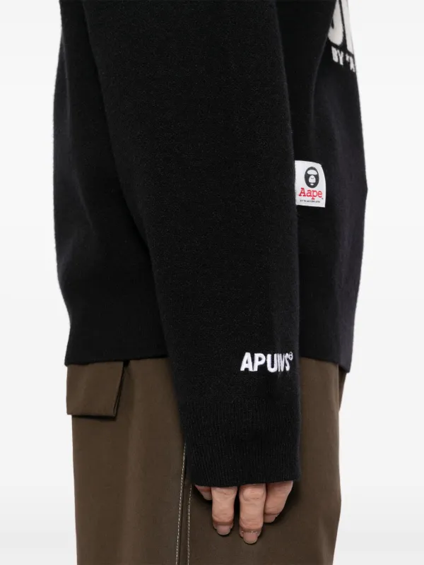 AAPE BY *A BATHING APE® ロゴ プルオーバー | ブラック