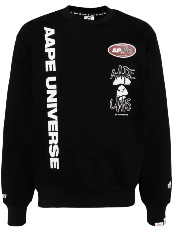 AAPE BY *A BATHING APE® logo-print Sweatshirt | Black | FARFETCH SG