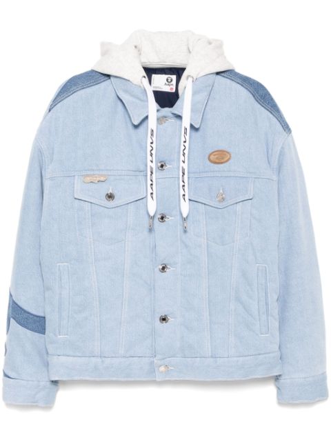 AAPE BY *A BATHING APE logo patched denim jacket Men