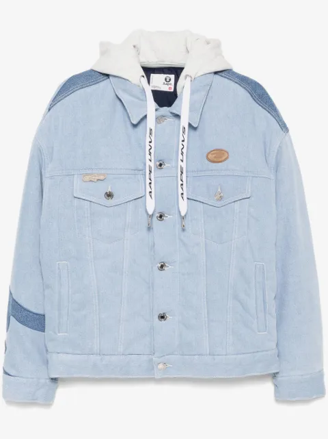 AAPE BY *A BATHING APE® logo patched denim jacket
