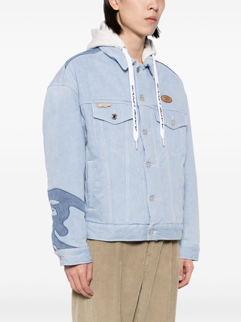 AAPE BY *A BATHING APE Denim jack Blauw